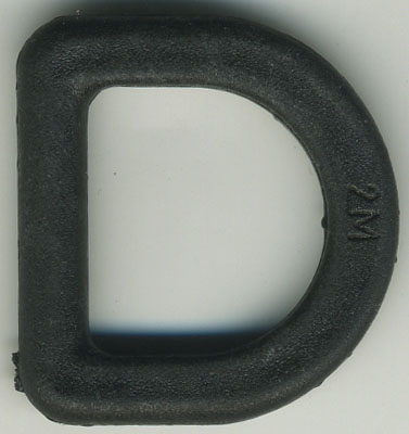 20mm Soft D ring-Black