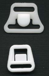 12mm Plastic Nursing Bra Clasp (2 Pc Set)-White
