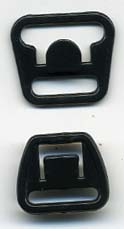 12mm Plastic Nursing Bra Clasp (2 Pc Set)-Black