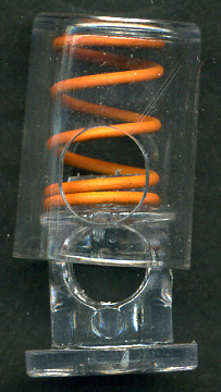 <font color="red">IN STOCK</font><br>1" Coil Spring Cord Lock-Clear/Orange