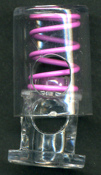 <font color="red">IN STOCK</font><br>1" Coil Spring Cord Lock-Clear/Hot Pink