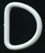<font color="red">IN STOCK</font><br>3/4" Plastic D-Ring-White