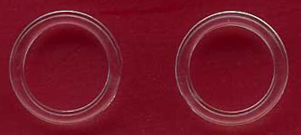 <font color="red">IN STOCK</font><br>3/8" Plastic "O" Rings-Clear