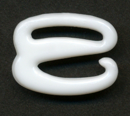 1/2" Plastic E hook-White