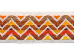 <font color="red">IN STOCK</font><br>1+1/4" Vintage Cotton Ribbon-White/Orange/Yellow Gold/Rust/Taupe