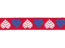 <font color="red">IN STOCK</font><br>9/16" Vintage Cotton Ribbon-Red/White/Blue