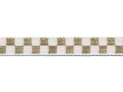 <font color="red">IN STOCK</font><br>1/2" Poly Metallic Checks-White Gold