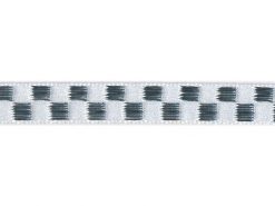 <font color="red">IN STOCK</font><br>1/2" Poly Metallic Checks-White Silver