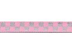 <font color="red">IN STOCK</font><br>1/2" Poly Metallic Checks-Pink Silver