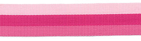 <font color="red">IN STOCK</font><br>7/8" Poly Tri Stripe Grosgrain Ribbon-Pink Combo