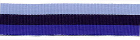 <font color="red">IN STOCK</font><br>7/8" Poly Tri Stripe Grosgrain Ribbon-Blue Combo