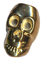 9/16" Skull Cord Slider-Gold