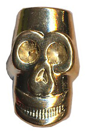 3/4" Skull Cord Slider-Gold