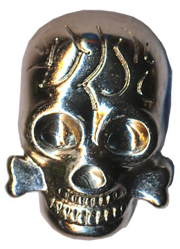 1+1/8" Skull Tack-Gold