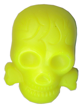1+1/8" Skull Tack-Neon Yellow
