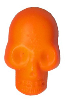 1" Skull Tack-Neon Orange