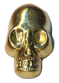 1" Skull Tack-Gold