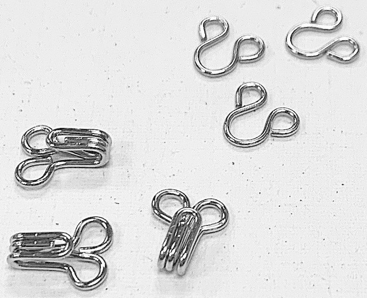 <font color="red">IN STOCK</font><br>#0 Loose Metal Hook And Eye Sets-Silver