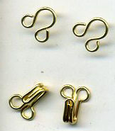 <font color="red">IN STOCK</font><br>#2 Brass Hook And Eye Sets-Gold