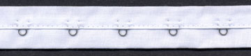 1" Spaced Nickel Eye with Flap On White Tape