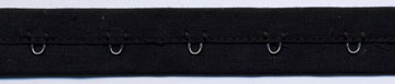 1" Spaced Nickel Eye with Flap On Black Tape