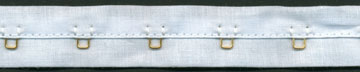 1" Spaced Brass Eye with Flap On White Tape