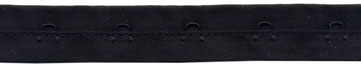 1" Spaced Black Enamel Eye with Flap On Black Tape