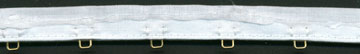 1" Spaced Brass Eye On White Tape