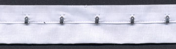 1" Spaced Nickel Hook with Flap On White Tape