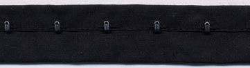 1" Spaced Nickel Hook with Flap On Black Tape