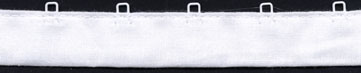 1" Spaced White Enamel Eye On 3/4" White Tape