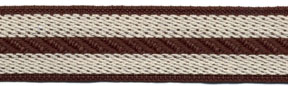 <font color="red">IN STOCK</font><br>1" Poly/Cotton Rail Road Stripe-Brown/Natural
