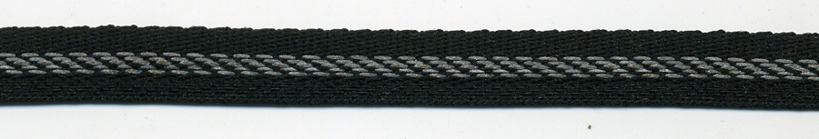 3/8" Wide Poly Reflector Stripe-Black/Silver Combo<br>see Special Pricing Tab