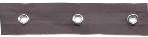 5/8" Width Satin Ribbon With 1.5" Spaced Eyelets<br>Black Satin Ribbon, Nickel Eyelets