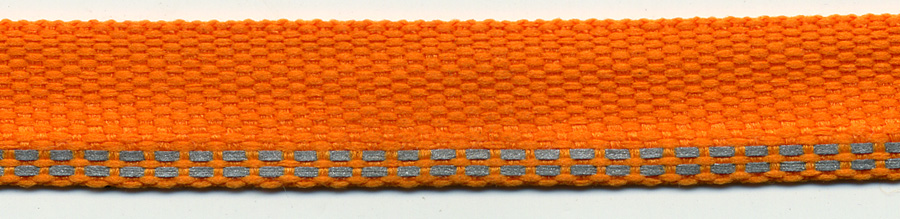 <font color="red">IN STOCK</font><br>3/4" Double Row 3M Reflective Edge Piping-Silver Rows On Orange Tape