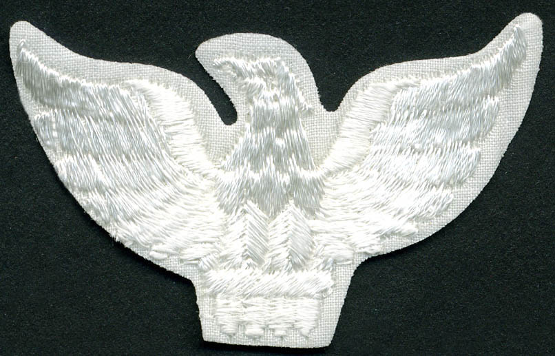 <font color="red">IN STOCK</font><br>2" Eagle Applique-White<br>(Heat Seal)