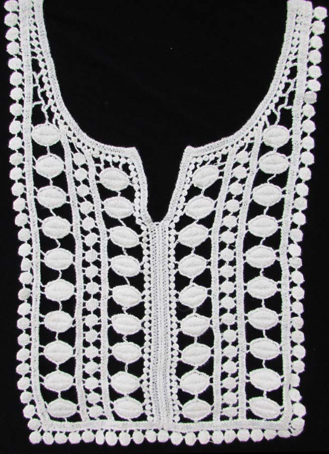 12" x 7.5" Square Circles Yoke-White