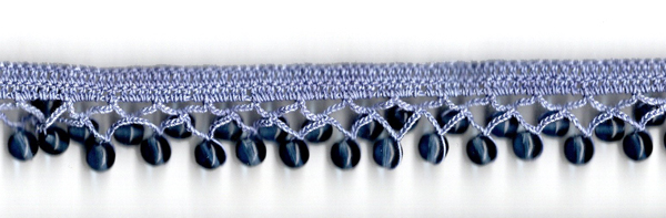 <font color="red">IN STOCK</font><br>3/4" Cotton Beaded Crochet Trim-Blue