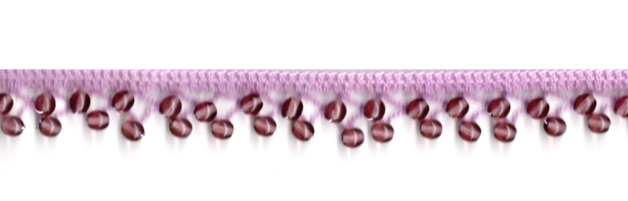 <font color="red">IN STOCK</font><br>3/4" Cotton Beaded Crochet Trim-Lilac