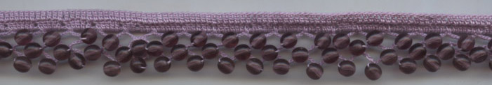 <font color="red">IN STOCK</font><br>1" Cotton Beaded Crochet Trim-Lilac
