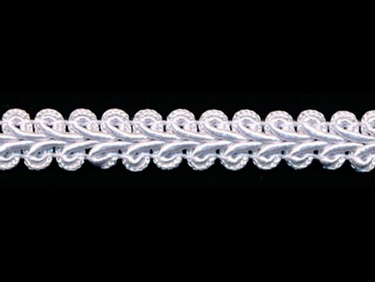 <font color="red">IN STOCK</font><br>9/16" Poly Chinese Braid-White
