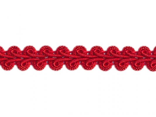 <font color="red">IN STOCK</font><br>9/16" Poly Chinese Braid-Red