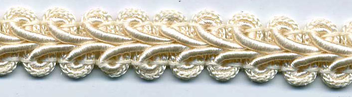 <font color="red">IN STOCK</font><br>9/16" Poly Chinese Braid-Ivory