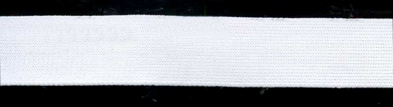 <font color="red">IN STOCK<br>SUPERIOR QUALITY</font><br>1" Poly Thin Knit Braiding Tape-White