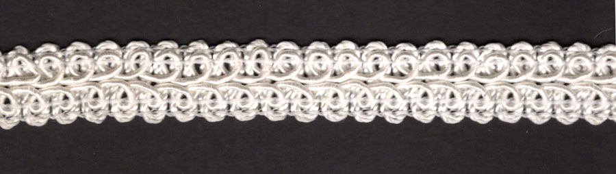<font color="red">IN STOCK<br>MADE IN USA</font><br>1/2" Classic Rayon Chinese Braid-Optical White