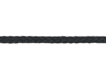 <font color="red">IN STOCK<br>INDUSTRY STANDARD</font><br>1/4" Round Cotton Drawcord (No Core)-Black