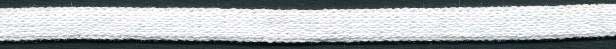 <font color="red">IN STOCK<br>MADE IN USA</font><br>3/8" Flat Cotton Knit Sleeve-White