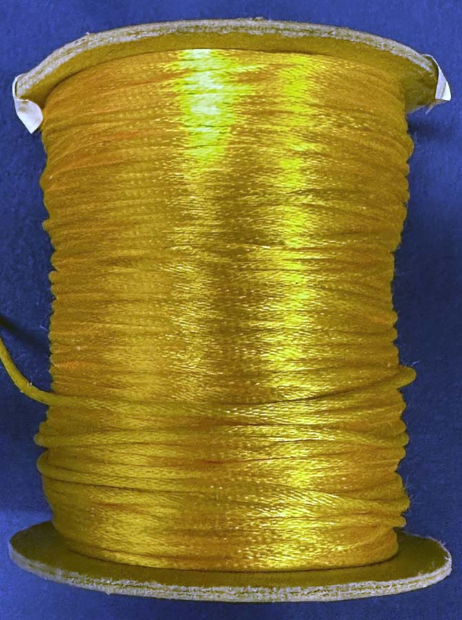 <font color="red">IN STOCK</font><br>#0 Rayon Satin Rattail Cord-Maize