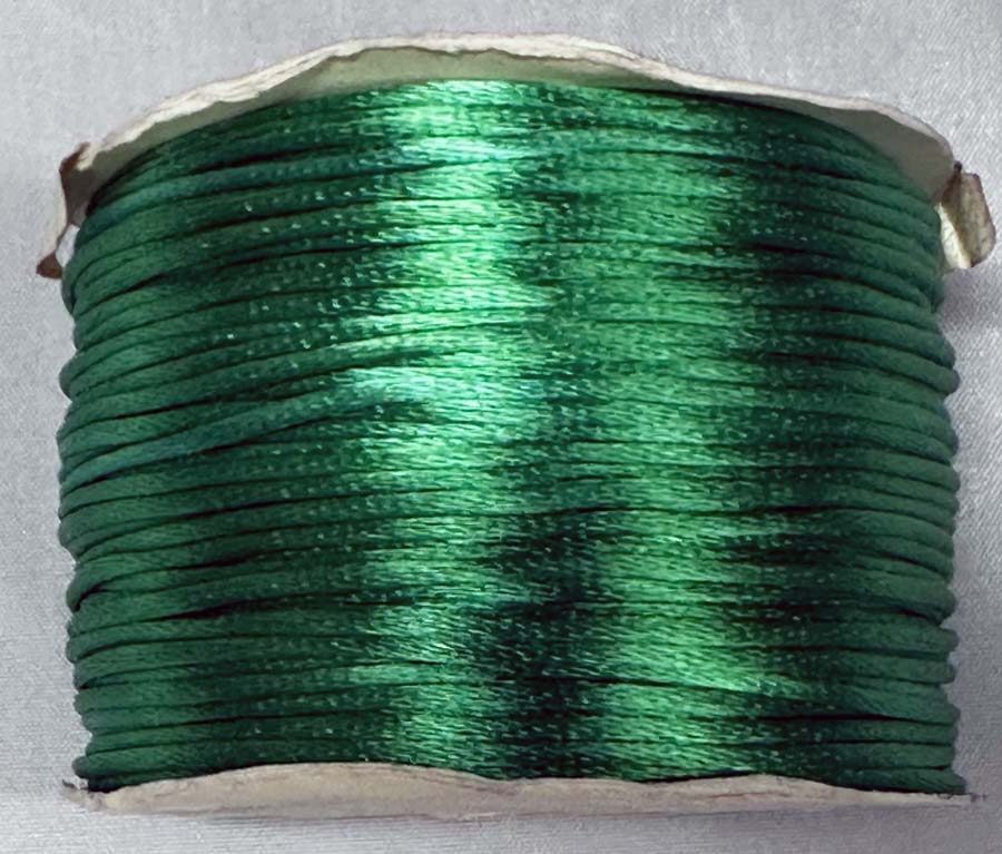 <font color="red">IN STOCK</font><br>#0 Rayon Satin Rattail Cord-Apple Green