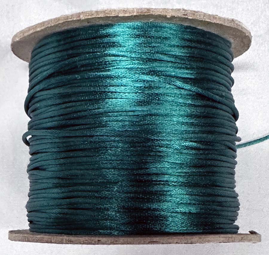 <font color="red">IN STOCK</font><br>#1 Rayon Satin Rattail Cord-Jungle Green
